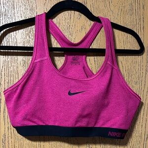 Nike pro Pink Sports Bra Moisture-Wicking Racerback